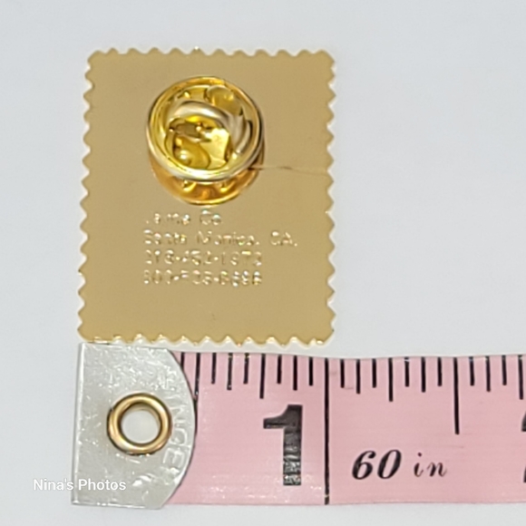 VTG Disney Goofy Santa Patch 1 Cent Caicos Stamp Lapel Pin Christmas Jayne Co. - Picture 8 of 8